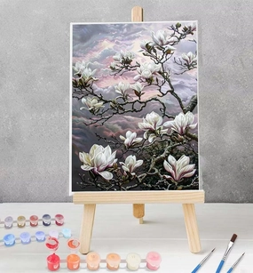 Paint by Numbers Kit for Adults Flower Paint by Number for Beginner Acrylic On Canvas Oil Painting Kit Adults' Paint-by-Number for Gift Home Wall Decor Pink(20x26inch) Model YEYUMEOZ0-9