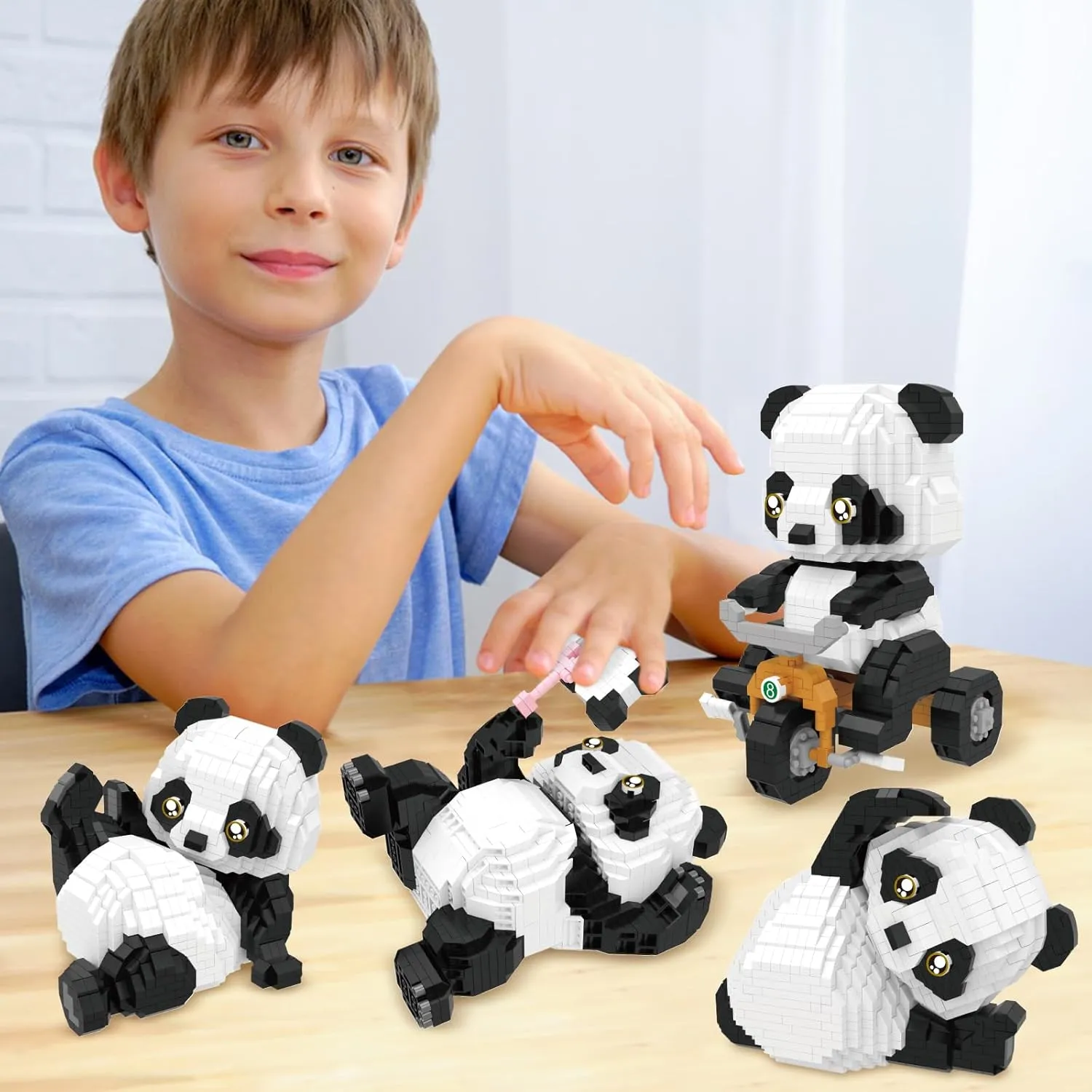 Panda Micro Mini Building Toy Bricks for Adults, 1051 PCS Mini Building Blocks Animals Sets for Goodie Bags, Party Favors for Boys Girls 12  14 , Christmas Birthday Gift for Kids, Carnival Prizes