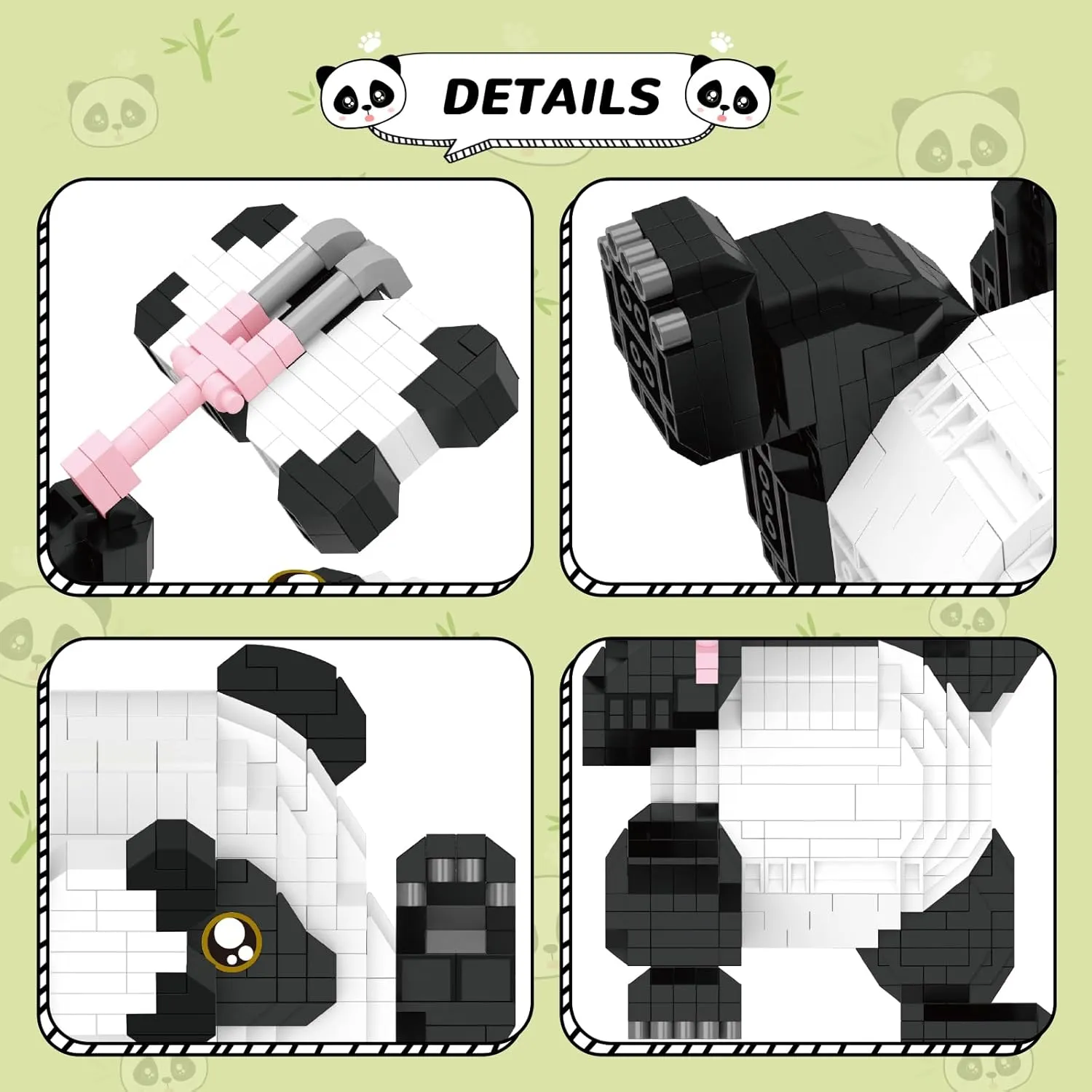 Panda Micro Mini Building Toy Bricks for Adults, 1051 PCS Mini Building Blocks Animals Sets for Goodie Bags, Party Favors for Boys Girls 12  14 , Christmas Birthday Gift for Kids, Carnival Prizes