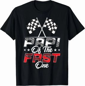 Papi Of The Fast One First Birthday Racing Car Family T-Shirt