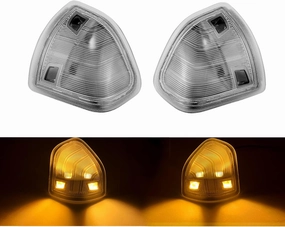 Passenger and Driver Side Mirror Turn Signal Light Replacement for Dodge Ram 1500 2500 3500 2010 2011 2012 2013 2014 2015 2016 2017 2018 - LED Left and Right Clear Lamp