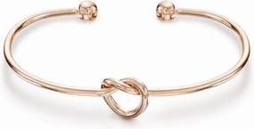 PAVOI 14K Gold Plated Forever Love Knot Infinity Bangle Bracelets for Women | Adjustable Gold Bangle Bracelet for Women