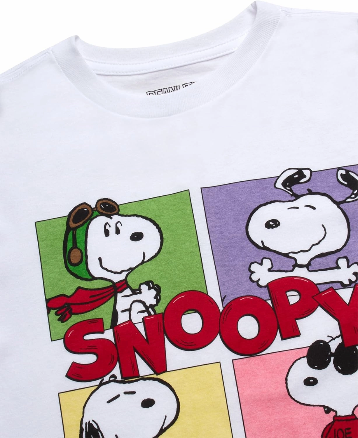 Peanuts Boys Snoopy Short Sleeve T-Shirt - Classic Crewneck Graphic Tee for Boys (Sizes: 8-16)