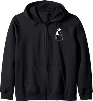penguin logo pocket Zip Hoodie