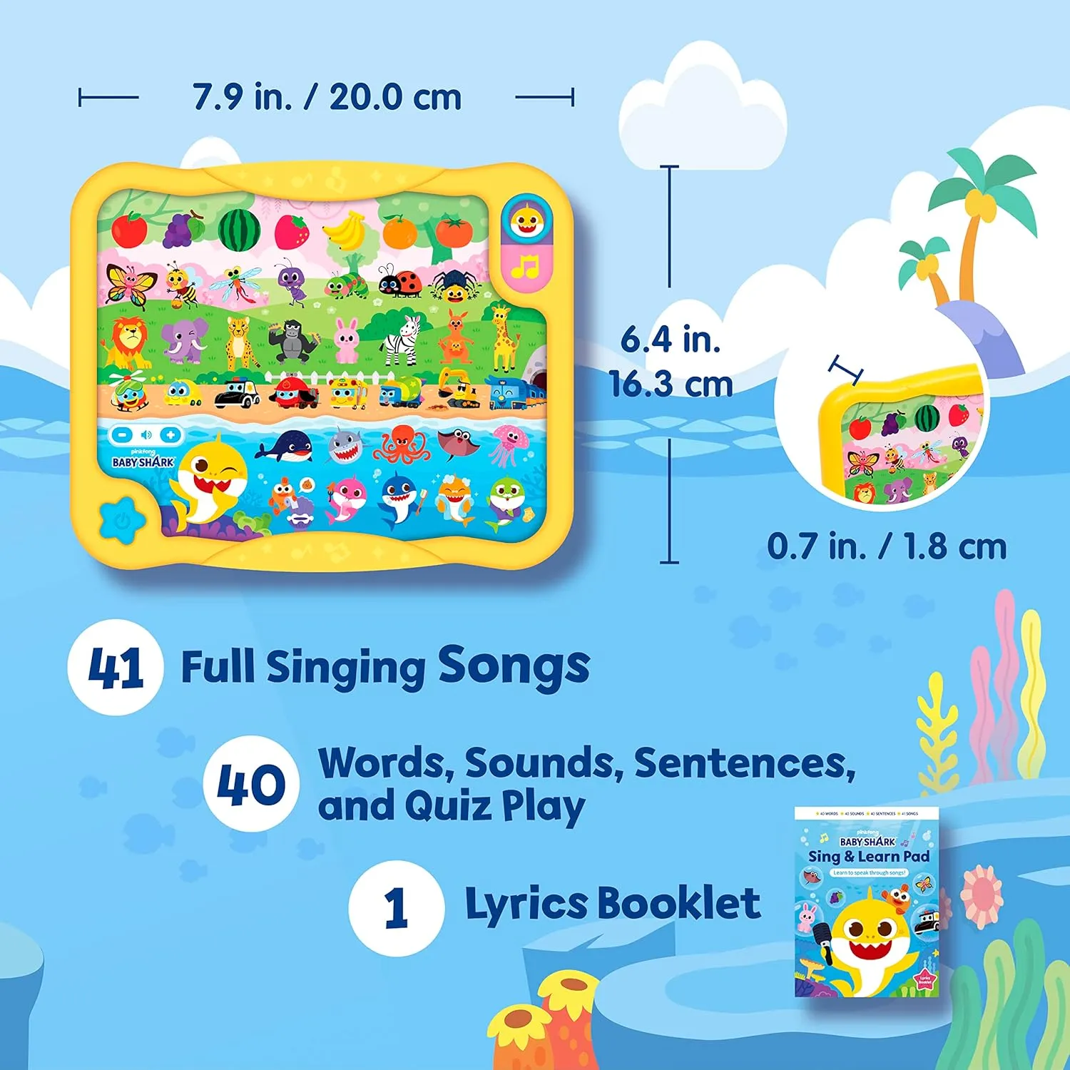 Pinkfong Baby Shark Sing & Learn Sound Toys: Smartphone, Sound Pad, and Learning Flash Card Bus (Baby Shark Sing & Learn Pad)
