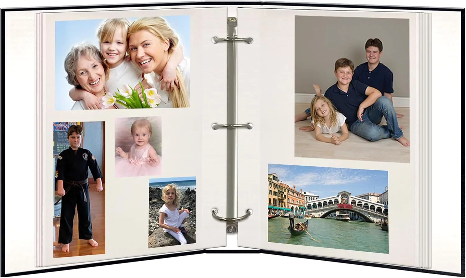 Pioneer Photo Albums Magnetic Self-Stick 3-Ring Photo Album 100 Pages (50 Sheets), Navy Blue