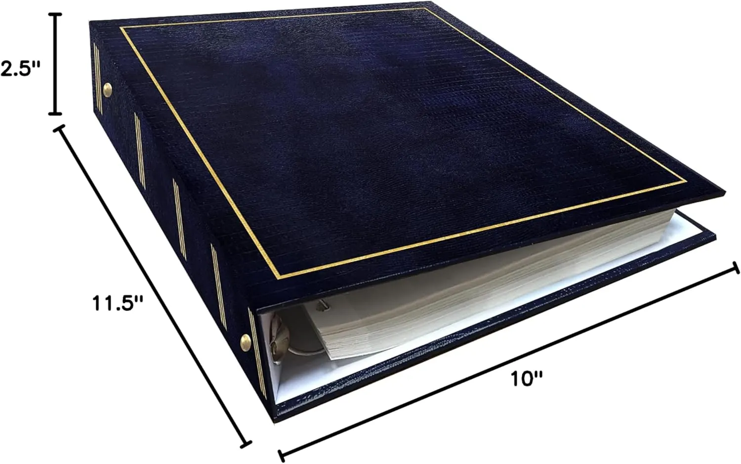 Pioneer Photo Albums Magnetic Self-Stick 3-Ring Photo Album 100 Pages (50 Sheets), Navy Blue