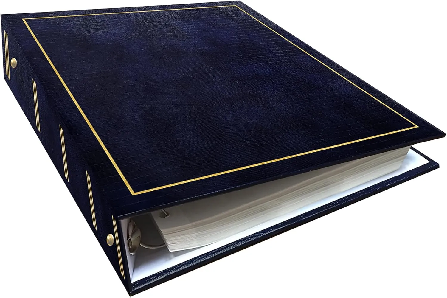 Pioneer Photo Albums Magnetic Self-Stick 3-Ring Photo Album 100 Pages (50 Sheets), Navy Blue