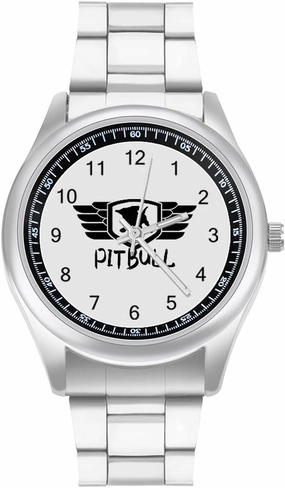 Pit Bull Dog Logo Casual Wrist Watches for Men Classic Business Dress Watch Big Face for Work Gym