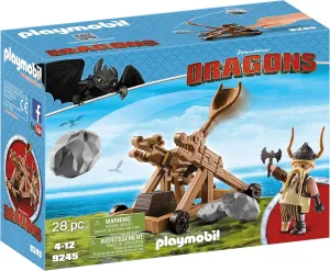 Playmobil How to Train Your Dragon Gobber with Catapult