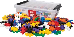Plus-Plus Big - 200 Big Pieces in Storage Tub - Basic Color Mix - Construction Building Stem/Steam Toy, Large Puzzle Blocks for Toddlers & Preschool