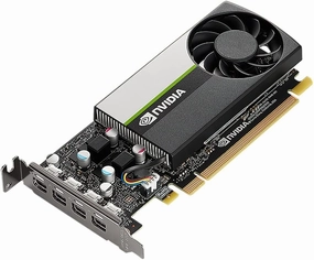 PNY NVIDIA T1000 4GB GDDR6 - High Profile professional graphics card, 4x Mini Display Ports (Renewed)