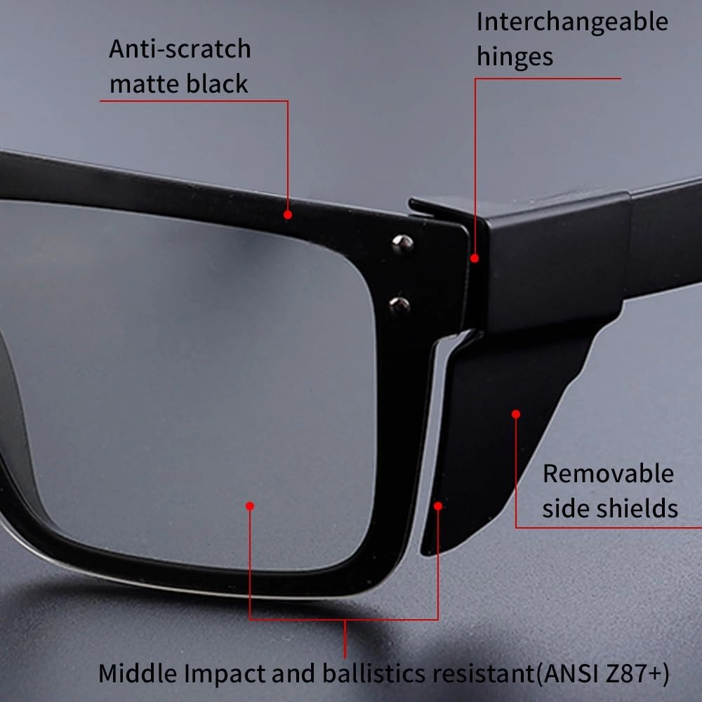 Polarized Sunglasses for Men Women Impact Resistance Z87.1safety UV400 Protection light weight for Workers