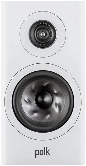 Polk Audio Reserve R100 Small Bookshelf Speaker for Dynamic, Detailed Home Theater Audio, 1" Pinnacle Ring Tweeter & 5.25" Turbine Cone Woofer, Dolby Atmos & IMAX Enhanced, Wall Mountable, White