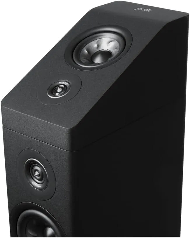 Polk Audio Reserve R900 Height Module Speaker for 3D, Multidimensional Sound, 1" Pinnacle Ring Tweeter & 4" Turbine Cone Woofer, Hi-Res Certified, Dolby Atmos & IMAX Enhanced, Wall Mountable, Black