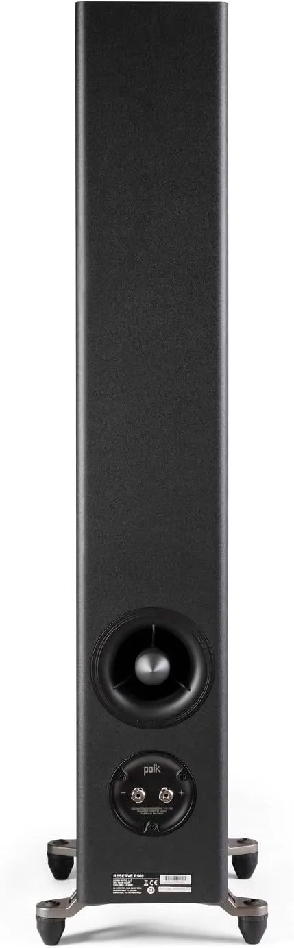 Polk Audio Reserve Series R500 Tower Speaker, 1" Pinnacle Ring Tweeter & Dual 5.25" Turbine Cone Woofers, Hi-Res Certified, Dolby Atmos & IMAX Enhanced for Dynamic Home Theater Audio, Black