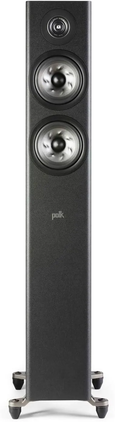 Polk Audio Reserve Series R500 Tower Speaker, 1" Pinnacle Ring Tweeter & Dual 5.25" Turbine Cone Woofers, Hi-Res Certified, Dolby Atmos & IMAX Enhanced for Dynamic Home Theater Audio, Black