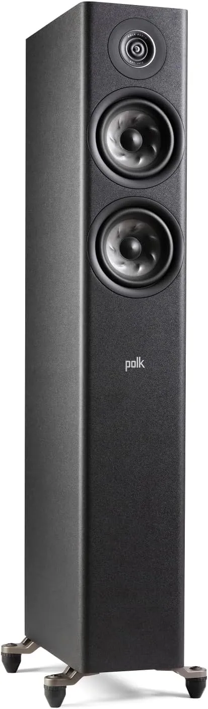 Polk Audio Reserve Series R500 Tower Speaker, 1" Pinnacle Ring Tweeter & Dual 5.25" Turbine Cone Woofers, Hi-Res Certified, Dolby Atmos & IMAX Enhanced for Dynamic Home Theater Audio, Black