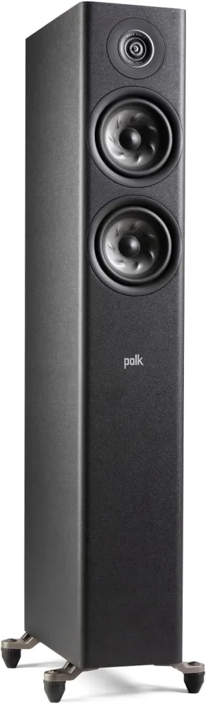 Polk Audio Reserve Series R500 Tower Speaker, 1" Pinnacle Ring Tweeter & Dual 5.25" Turbine Cone Woofers, Hi-Res Certified, Dolby Atmos & IMAX Enhanced for Dynamic Home Theater Audio, Black