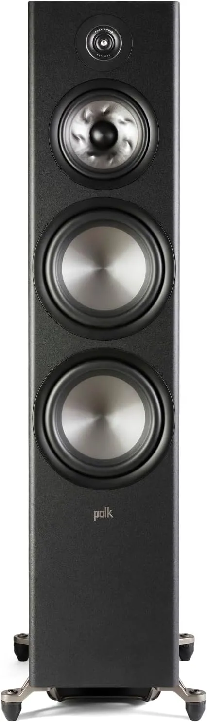 Polk Audio Reserve Series R700 Tower Speaker, 1" Tweeter 6.5" Woofers & Dual 8" Long-Throw Drivers, Hi-Res Certified, Dolby Atmos & IMAX Enhanced for Dynamic Home Theater Audio, Black