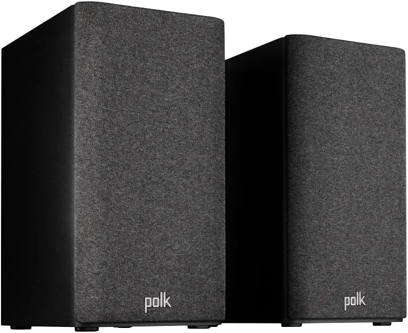 Polk Reserve R100 Small Bookshelf Speaker for Dynamic, Detailed Home Theater Audio, 1" Pinnacle Ring Tweeter & 5.25" Turbine Cone Woofer, Hi-Res, Dolby Atmos & IMAX Enhanced, Wall Mountable, Black