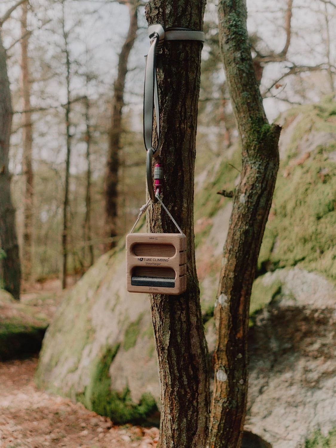 Portable Hangboard | Rock Climbing Hangboard | Hang Board for Climbing | Fingerboard | Strengthen Your Fingers | Bouldering Gifts | Hard Wood