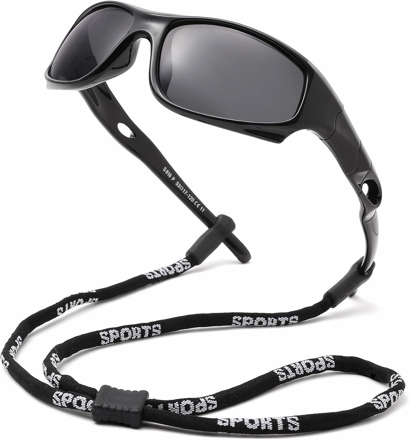 Pro Acme Kids Sunglasses for Boys Girls, Polarized Sports Youth Sunglasses with Strap for Kids Ages 3-12