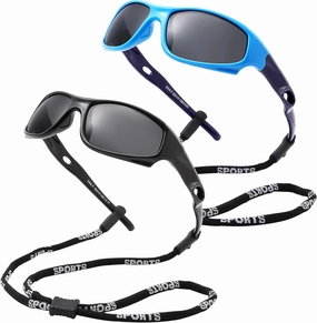 Pro Acme Kids Sunglasses for Boys Girls, Polarized Sports Youth Sunglasses with Strap for Kids Ages 3-12