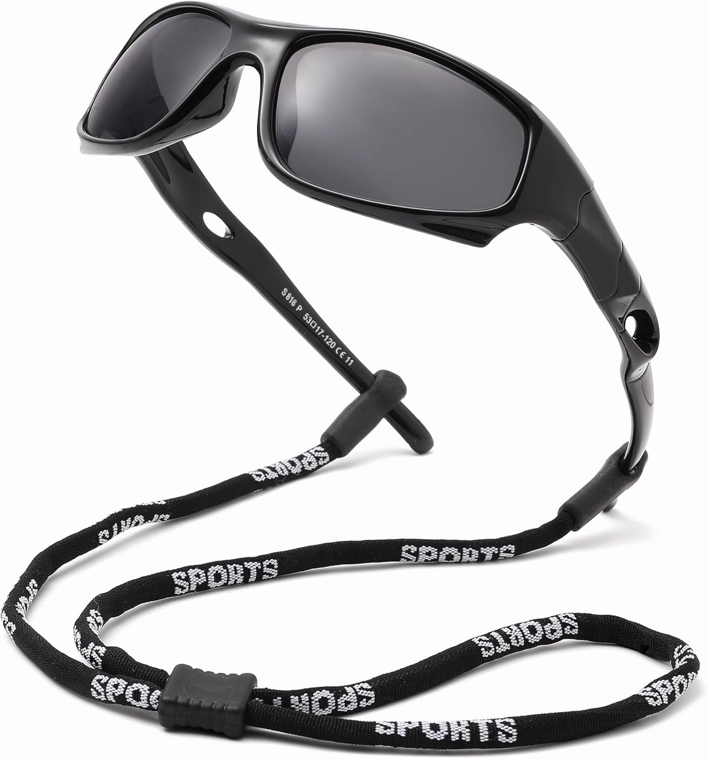 Pro Acme Kids Sunglasses for Boys Girls, Polarized Sports Youth Sunglasses with Strap for Kids Ages 3-12