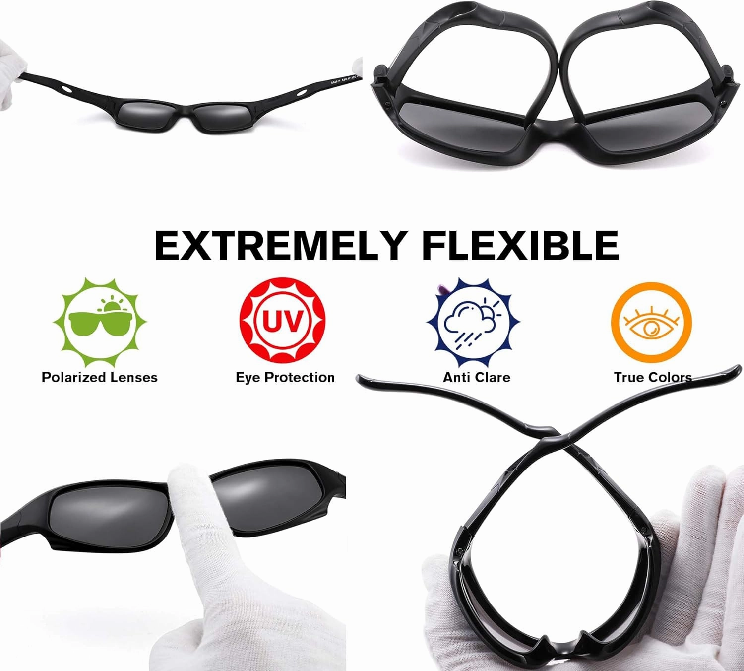 Pro Acme Kids Sunglasses for Boys Girls, Polarized Sports Youth Sunglasses with Strap for Kids Ages 3-12