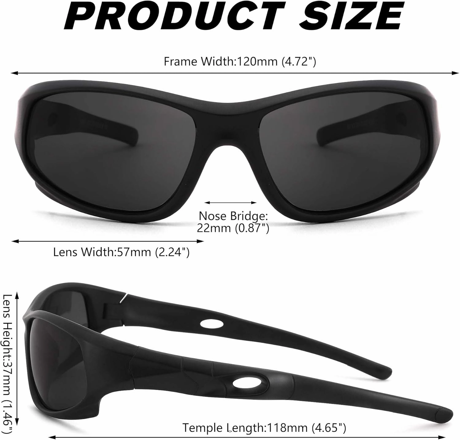 Pro Acme Kids Sunglasses for Boys Girls, Polarized Sports Youth Sunglasses with Strap for Kids Ages 3-12