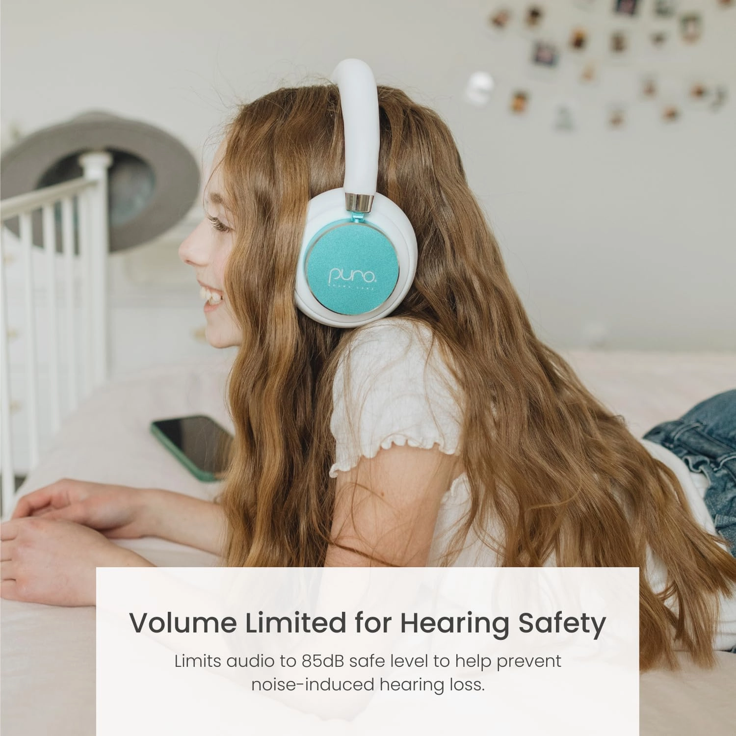 Puro Sound Labs BT2200s Plus Volume Limited Kids’ Bluetooth Headphones (Teal)