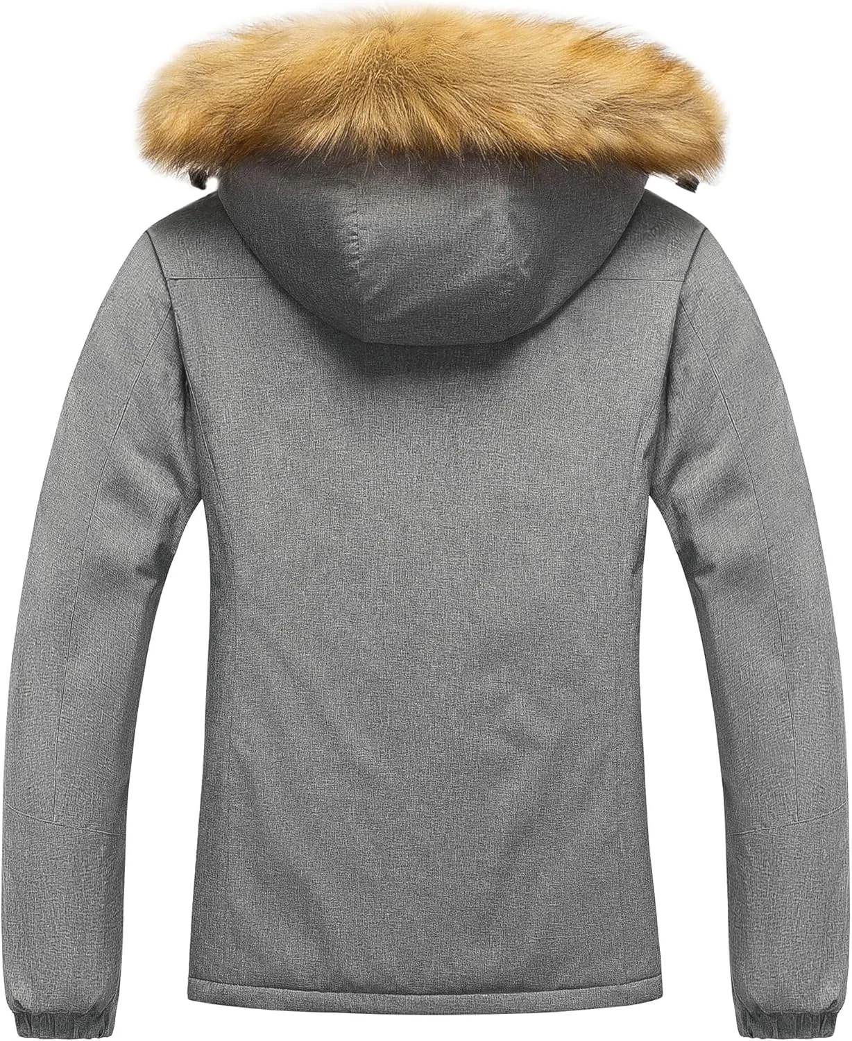 Pursky Women's Waterproof Ski Jacket Winter Snow Coats Fur Hooded Raincoat Parka