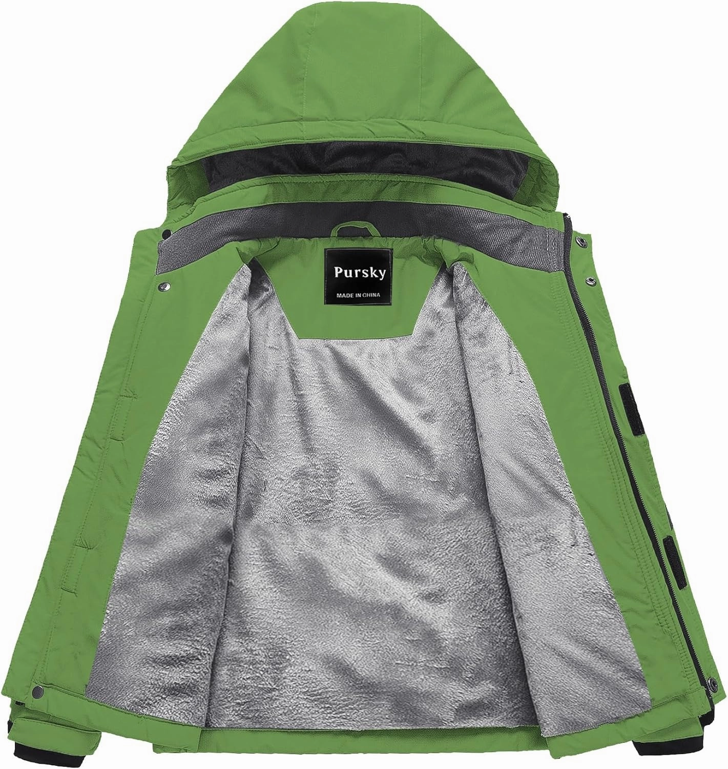 Pursky Boy's Waterproof Ski Jacket Kids Winter Snow Coats Fleece Raincoats Parka