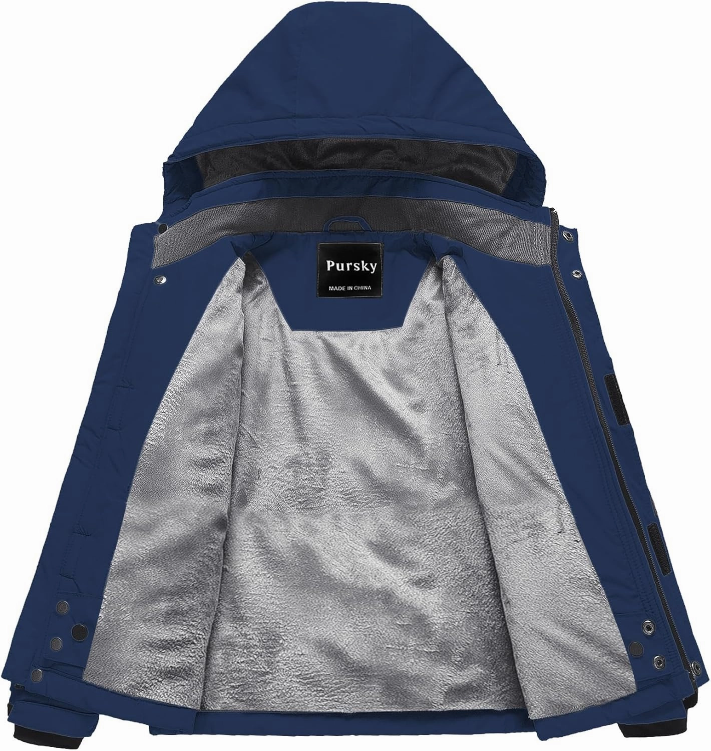 Pursky Boy's Waterproof Ski Jacket Kids Winter Snow Coats Fleece Raincoats Parka