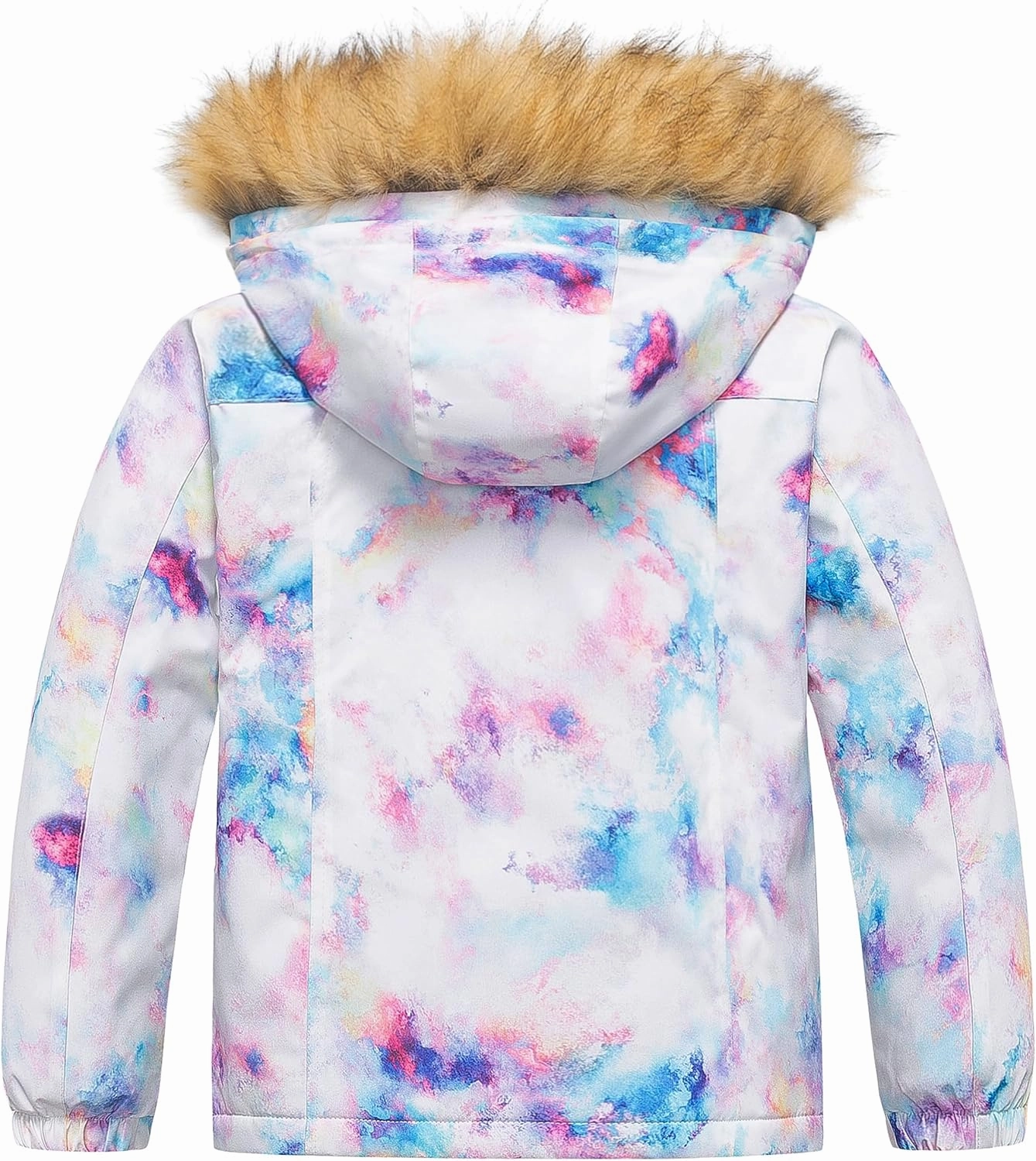 Pursky Girl's Waterproof Ski Jacket Kids Winter Snow Coats Fleece Raincoat Parka