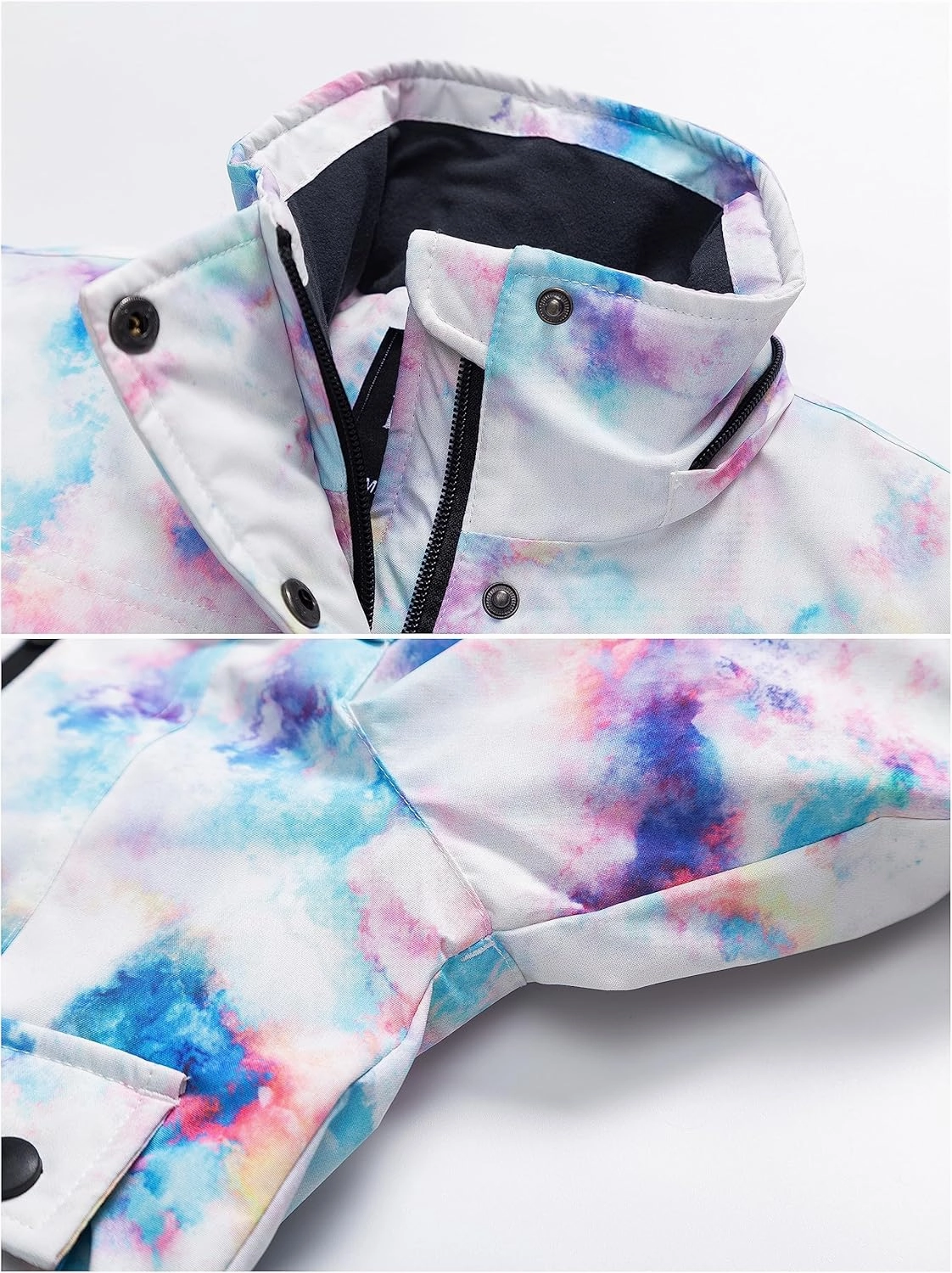 Pursky Girl's Waterproof Ski Jacket Kids Winter Snow Coats Fleece Raincoat Parka