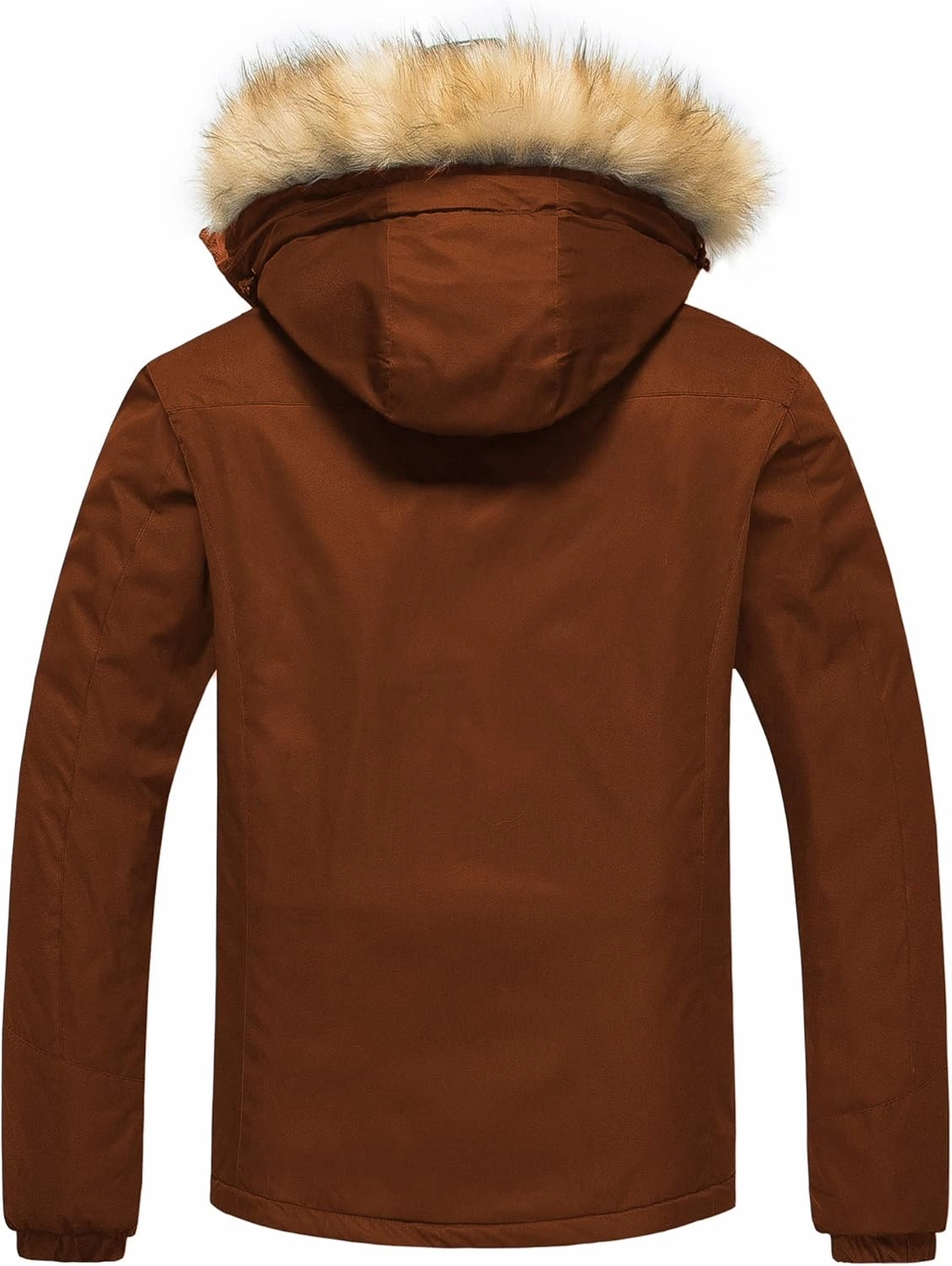 Pursky Men's Waterproof Ski Jacket Winter Snow Coats Fur Hooded Raincoats Parka