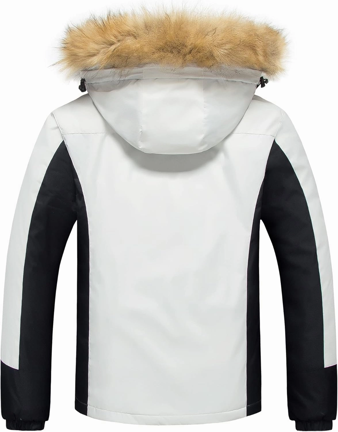 Pursky Men's Waterproof Ski Jacket Winter Snow Coats Fur Hooded Raincoats Parka