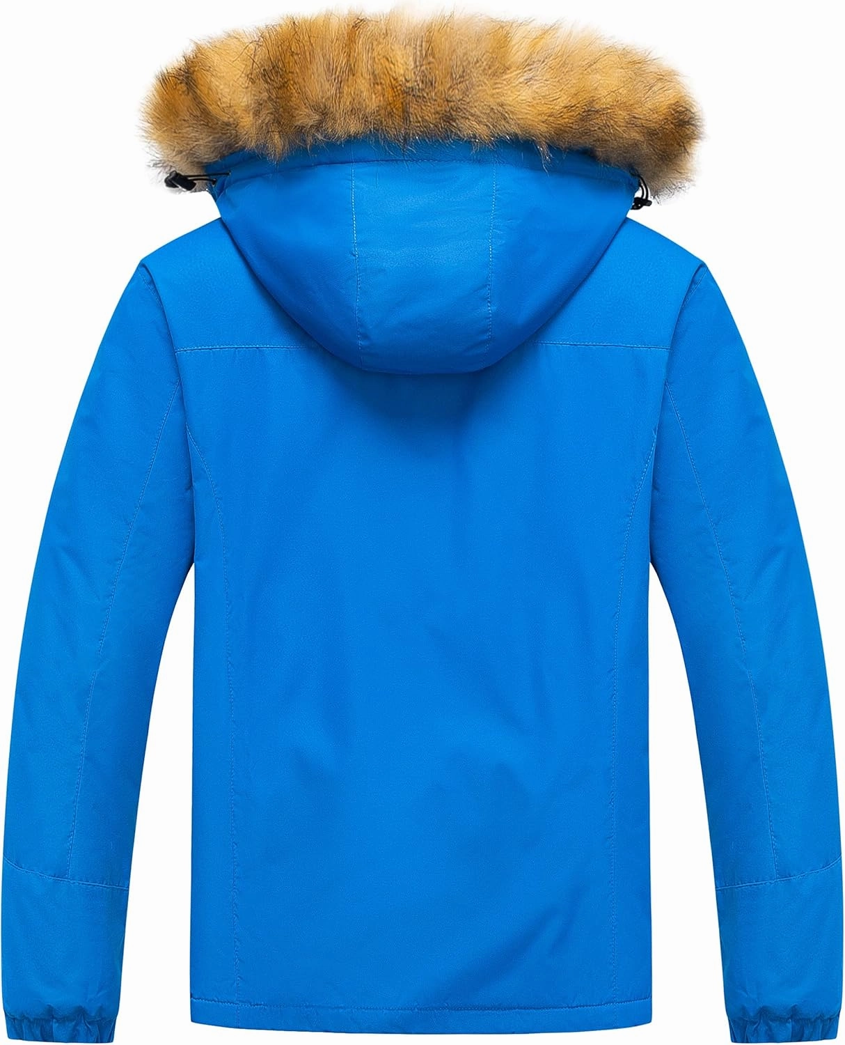 Pursky Men's Waterproof Ski Jacket Winter Snow Coats Fur Hooded Raincoats Parka