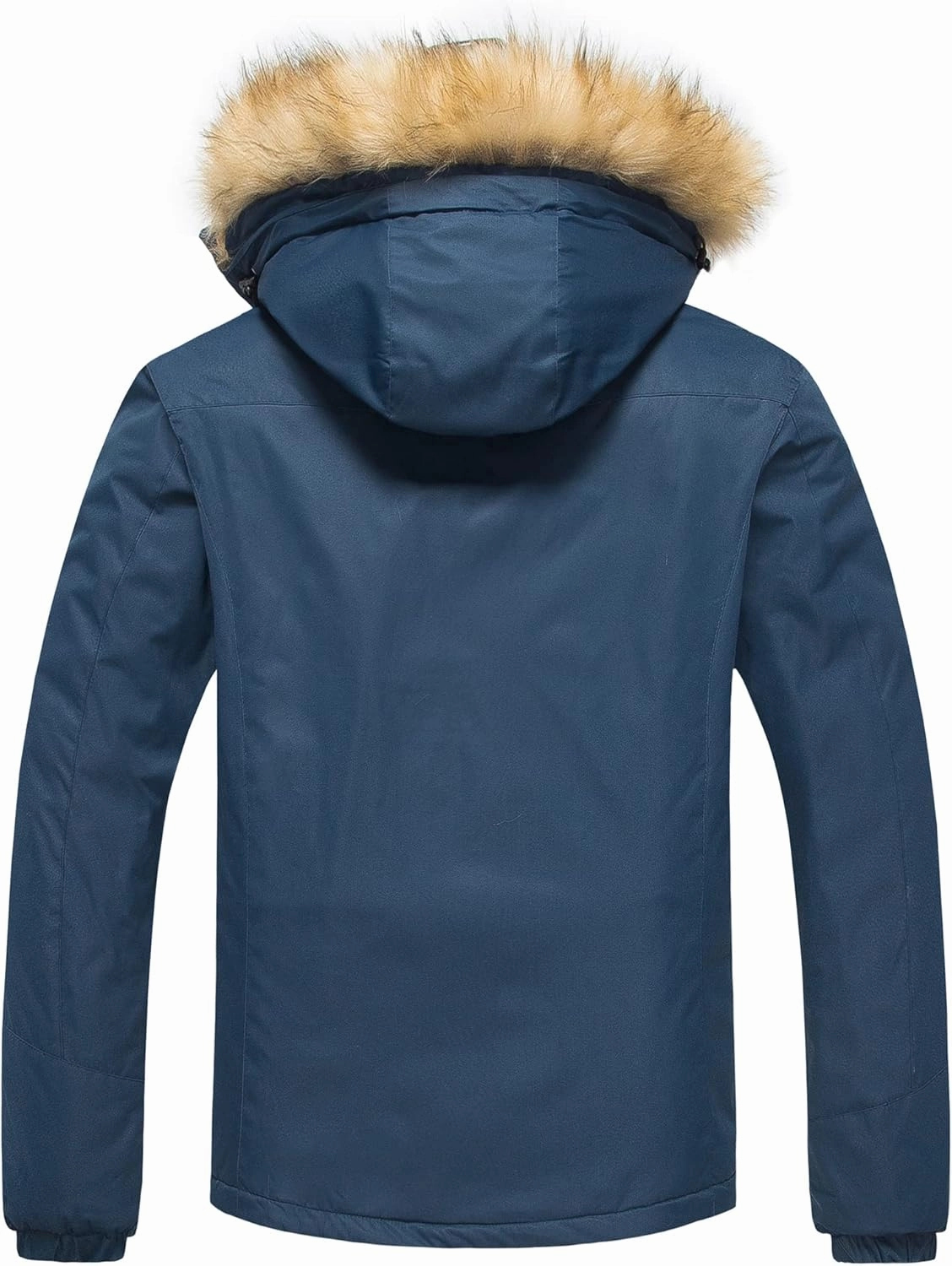 Pursky Men's Waterproof Ski Jacket Winter Snow Coats Fur Hooded Raincoats Parka