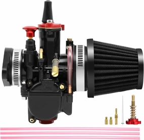 PWK Carburetor Kit 21 24 26 28 30 32 34MM Racing Carb Universal 2T 4T Carburetor with Air Filter Intake Manifold Boot Jets Motorcycle Racing Carb Kit for 75cc - 125cc Dirt Pit Bike ATV (28MM)