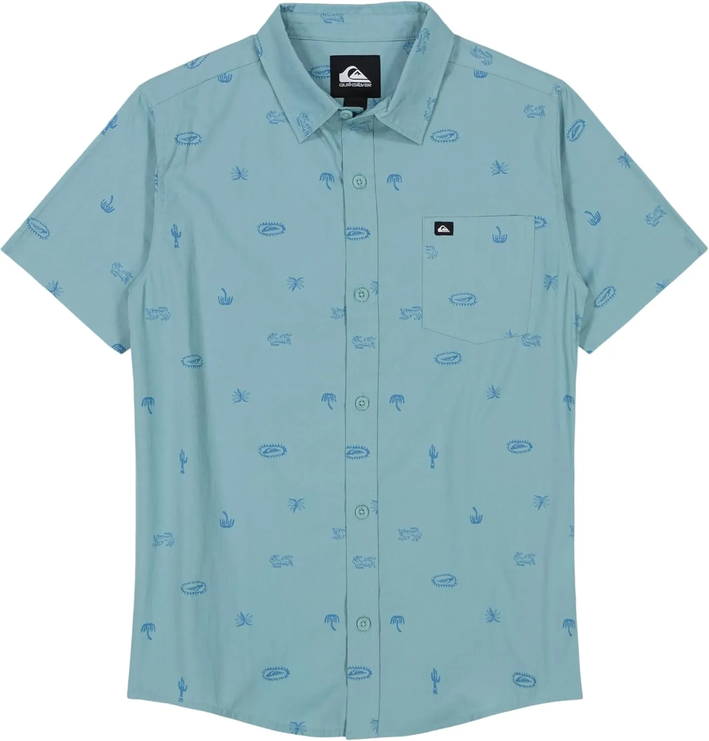 Quiksilver Boys' Apero Classic Woven Short Sleeve Shirt, Button Down Top, Stylish & Comfortable