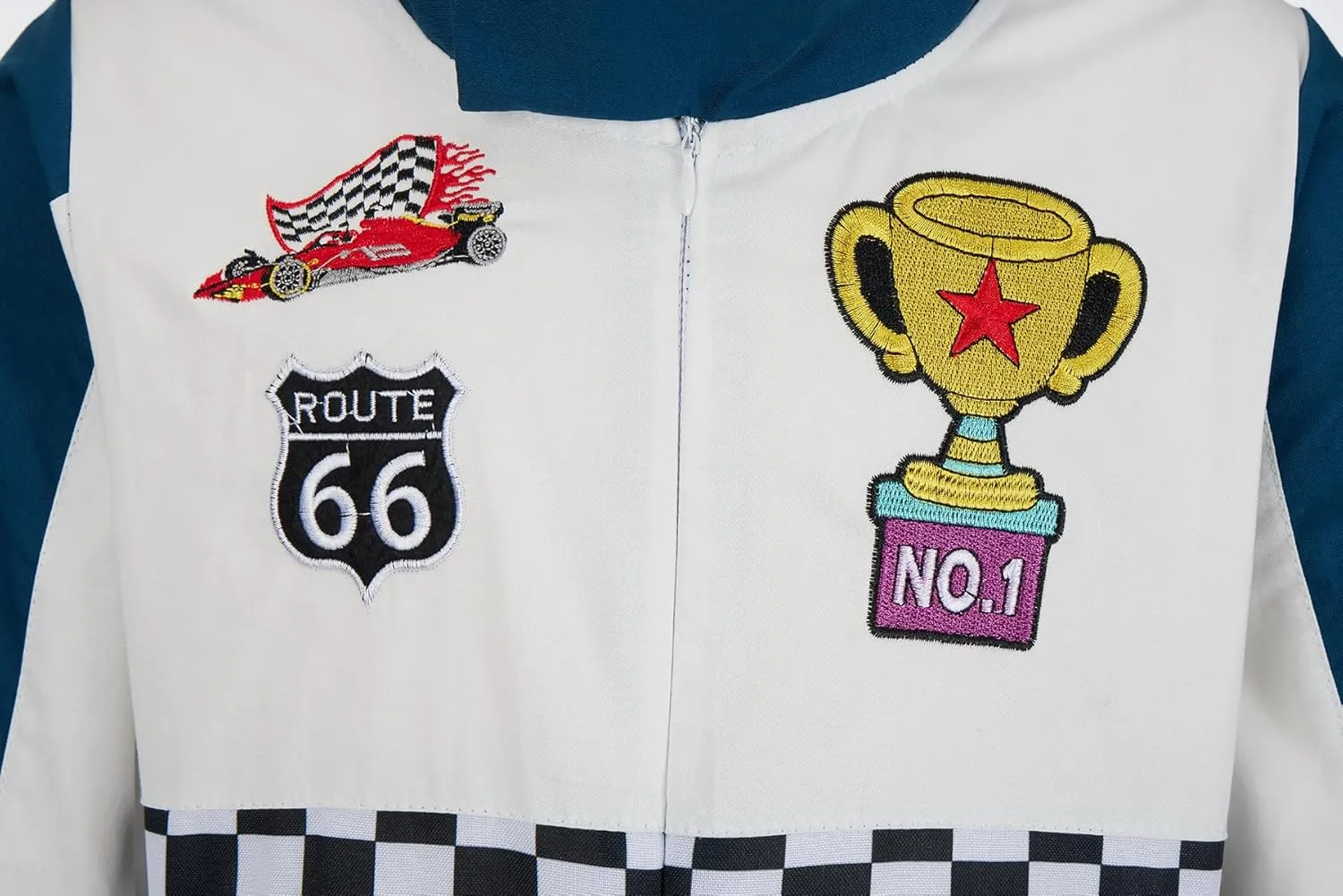 Race Car Driver Costume Boy Girl,Kid Racer Jumpsuit with Car Cap,Toddler Racing Costume Halloween with Accessories