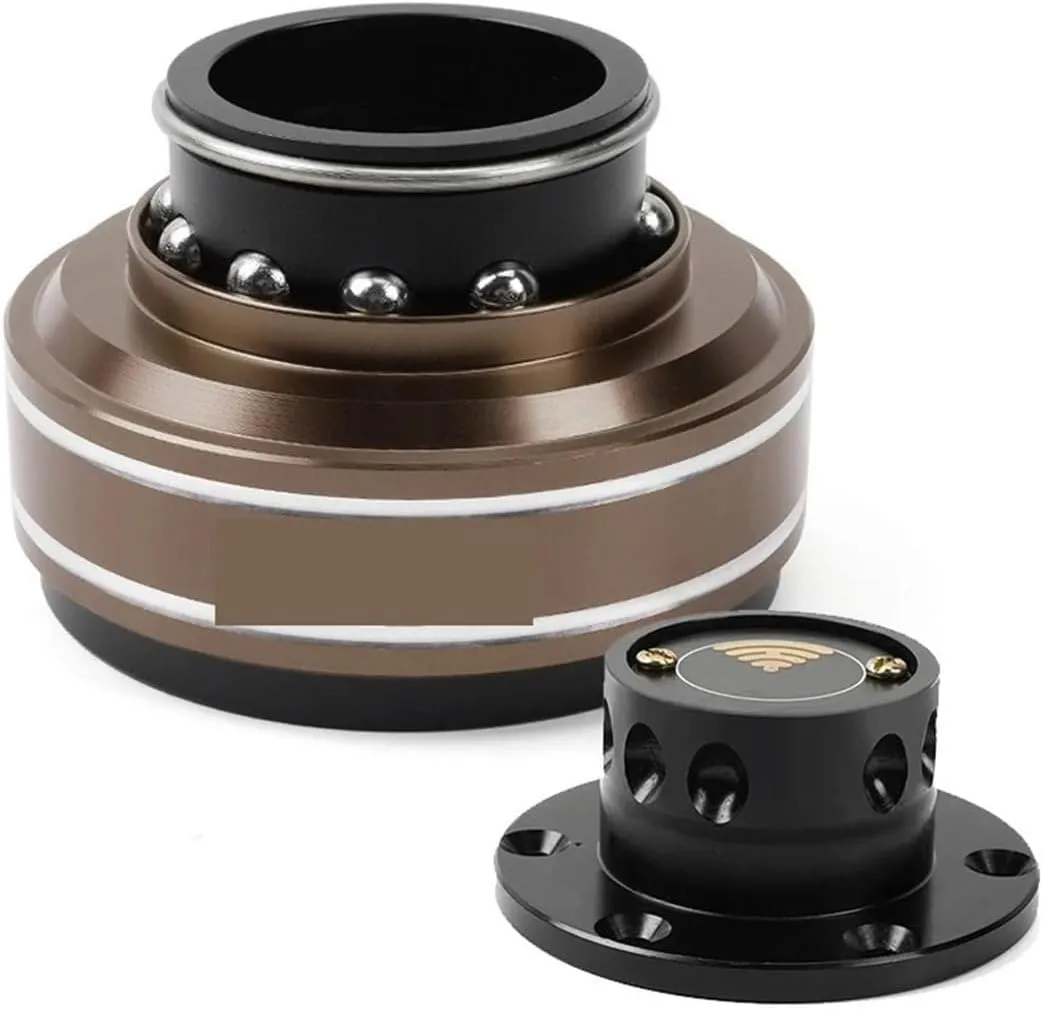 Racing Steering Wheel Hole Racing Simulator Game Steering Wheel Quick Release Adapter 70mm Fit for MOZA Simagic M10 A Snap on Drift(Brown)
