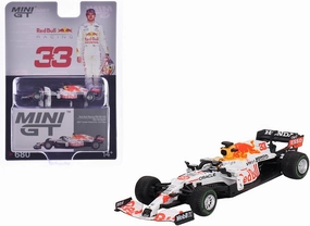 Racing RB16B #33 Max Verstappen 2nd Place Turkish GP (2021) Limited Edition 1/64 Diecast Model Car by Mini GT MGT00680
