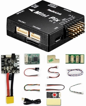 Radiolink Mini PIX Flight Controller V1.2 with Mini M8N TS100 GPS Compass Module High Positioning Accuracy for for FPV Racing Helicopter Drone Fixed Wing Plane (Mini Pix Kit)