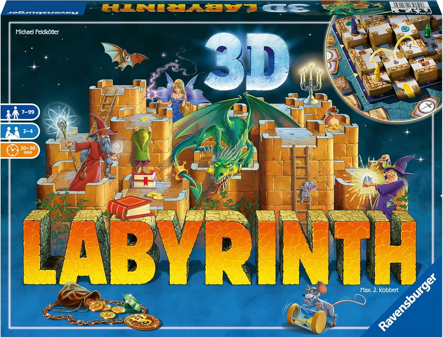 Ravensburger 3D Labyrinth Family Board Game for Kids & Adults Age 7 & Up - So Easy to Learn & Play with Great Replay Value Amazon Exclusive (26113)