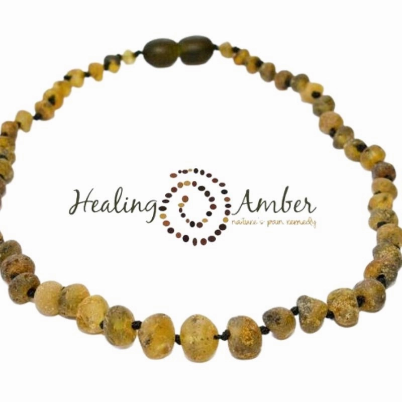 Raw Baltic Amber Teething Necklace - 11 inch
