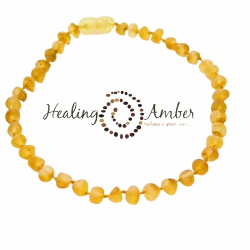 Raw Baltic Amber Teething Necklace - 11 inch